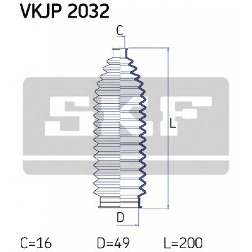 VKJP 2032 SKF - Пильовик привідного валу